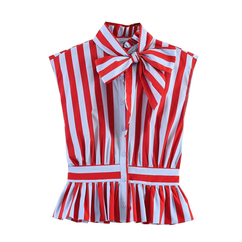 Madeleine Bow Shirt – Striped Sleeveless Blouse s54db4503a20a42a782f87f8eb34ad35ag.webp